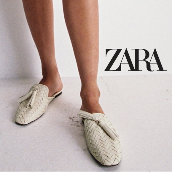 TASSELED WOVEN MULES - Picture 3 of 7